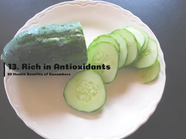 13. Rich in Antioxidants, 20 Health Benefits of Cucumbers