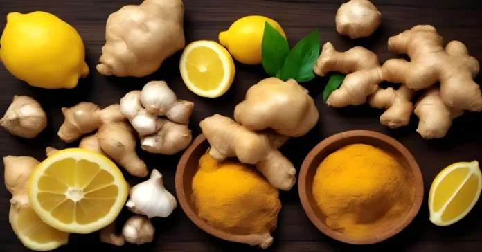 Ginger, Garlic, Turmeric, and Lemon