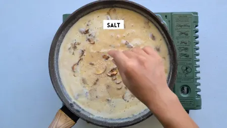 Season to Perfection with salt, Mushroom Pasta Sauce Without Cream
