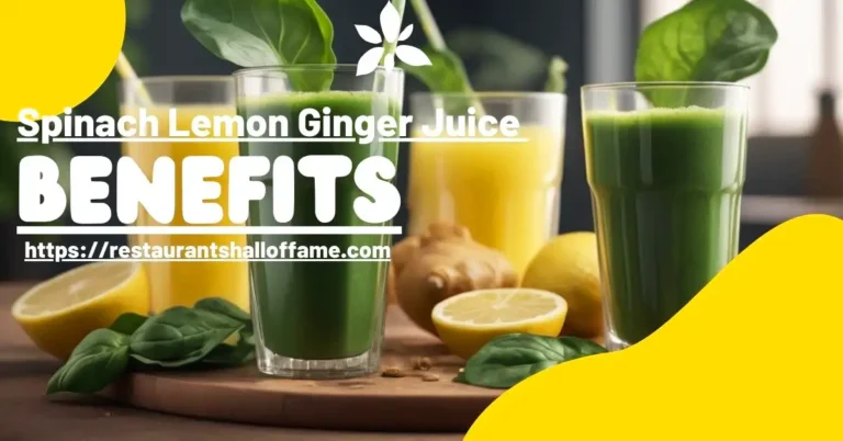 Spinach Lemon Ginger Juice benefits